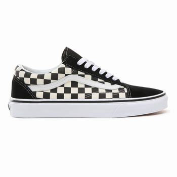 Férfi Vans Primary Check Old Skool Tornacipő VA5047189 Fekete/Fehér